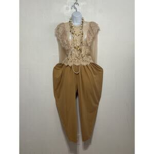 Balloon Barrel Harem Pants Camel XL Trendy Streetwear Camel NYFW Vibes RL Vibes